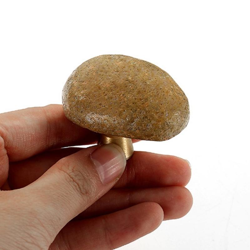 5Pcs Cobblestone Cabinet Knob Drawer Pulls Elegant Furniture Decorative Handle for Kitchen Cupboard Wardrobe Enduring