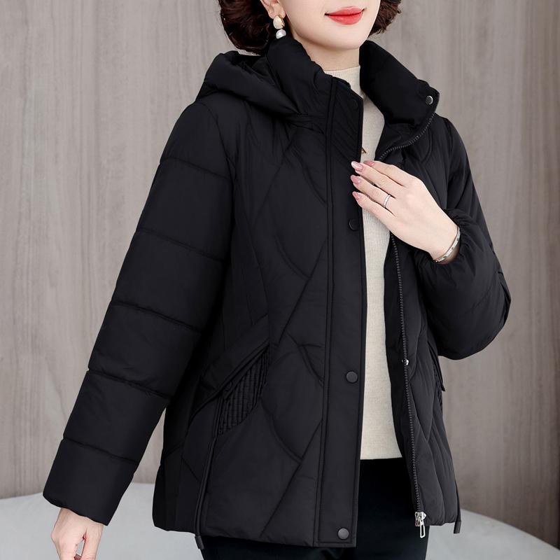 Plus Size L-5XL Fashion Female Coat Winter Jackets Hooded Loose Thick Warm Middle Age Women Parkas