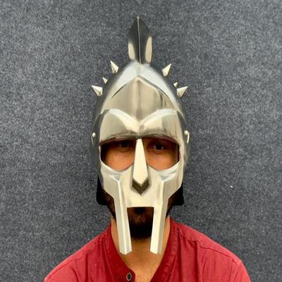Řecká zbroj Gladiátorská helma Helma Maximus Decimus Meridianus Zbroj Helma Ideální kostým pro hraní rolí, Vánoce.