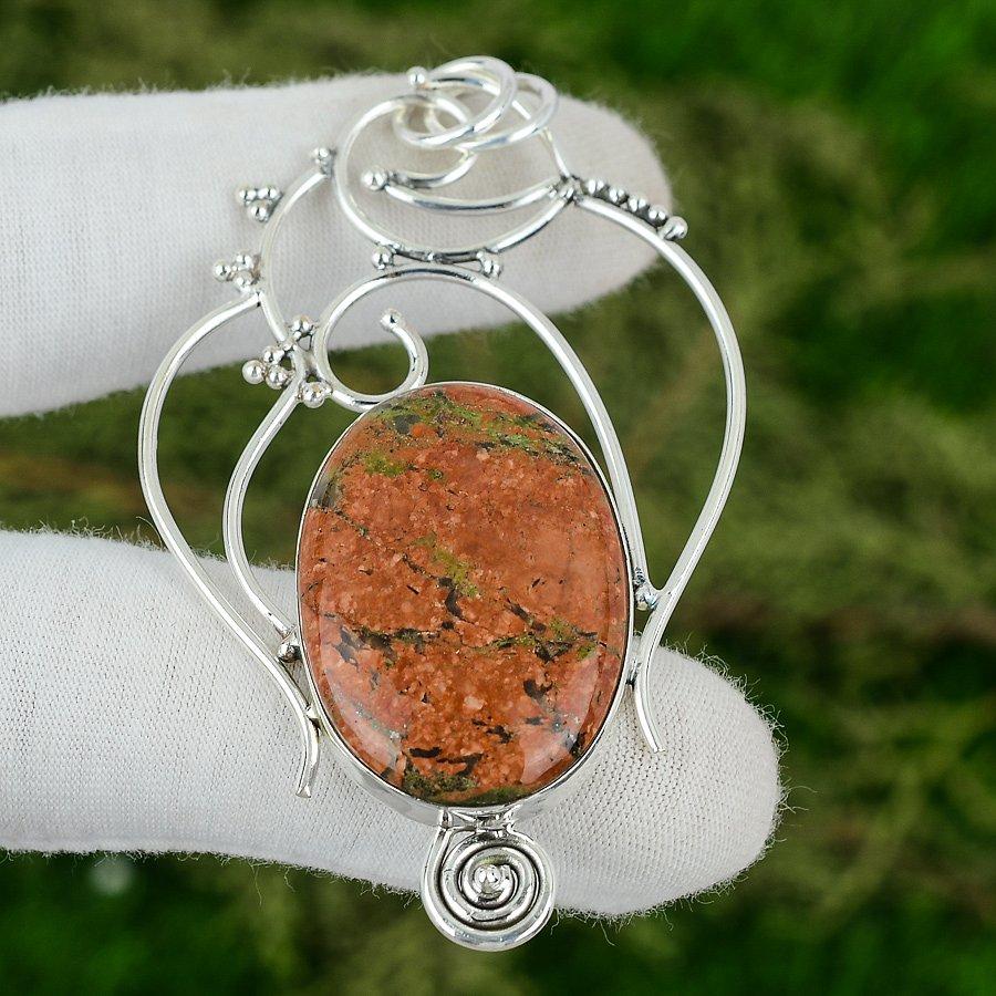 Muttertags-Sale Sterlingsilber Ovaler Grasgranat Edelstein Lünette Schwester Anhänger