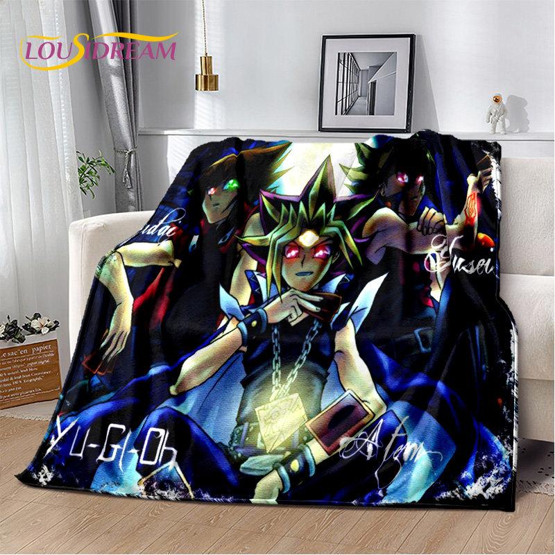 Yu-Gi-Oh MONSTER CARD Anime Cartoon weiche Plüschdecke, Flanelldecke, Überwurf, Decke für Wohnzimmer, Schlafzimmer, Bett, Sofa, Picknick, 3D
