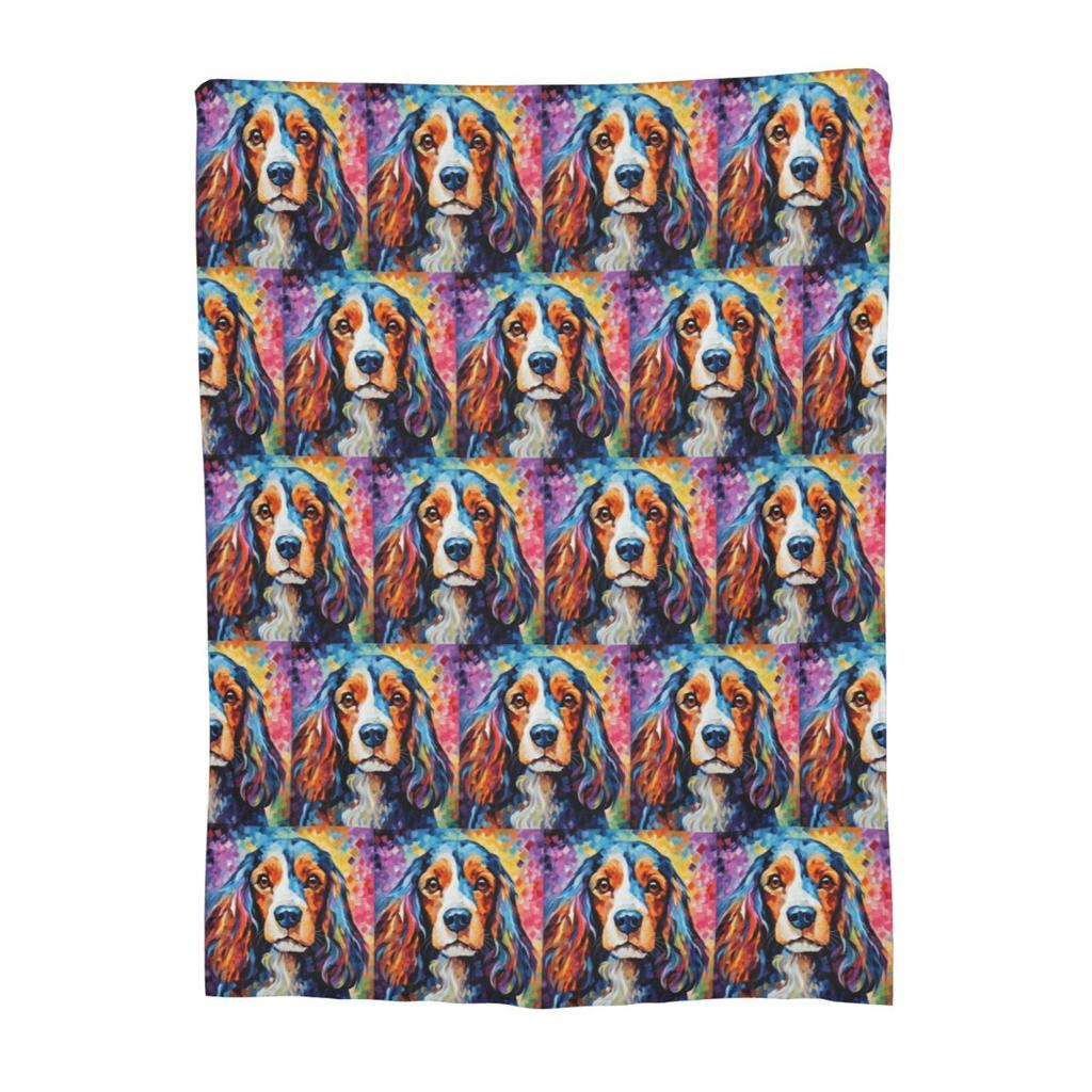 The Cocker Spaniel Blanket Soft Warm Flannel Throw Blanket Plush for Bed Living room Picnic Travel Home Couch