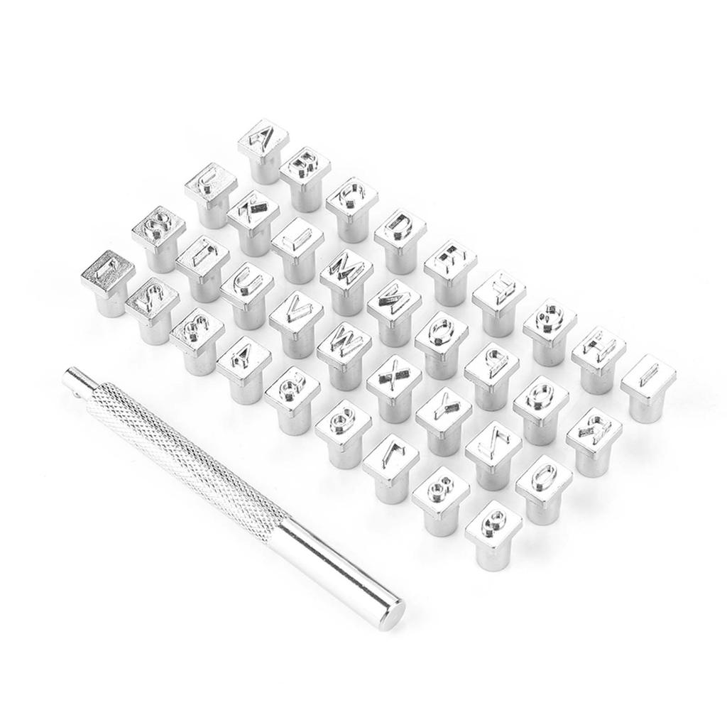 36Pcs Steel Letter Number Leather Stamper Punching Tool for   Leather Craft Printing 3mm