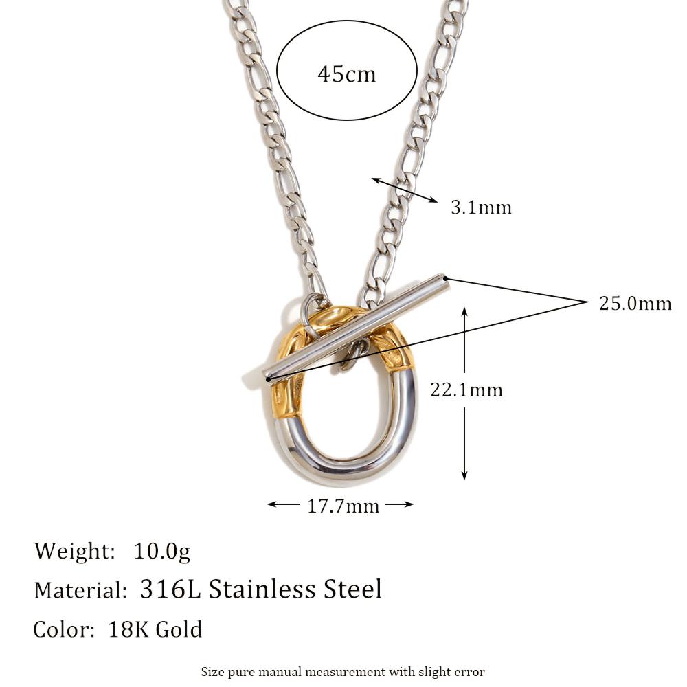 

MamacitaSlay Unique 316L Stainless Steel OT Buckle Necklace Party Creative Waterproof Jewelry Unisex Charm Gift High Quality