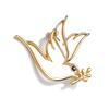 Sophisticated Doves Shaped Lapel Pin Featuring Openwork Details Sturdy Metal Alloy Vintage Alloy Doves Pin Accessory