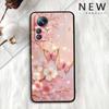 Butterfly flower pattern For Xiaomi Mi 15 14 13 13T 12 12T 12S 11 11i 11T Pro Ultra Lite 5G Black Soft Phone Case