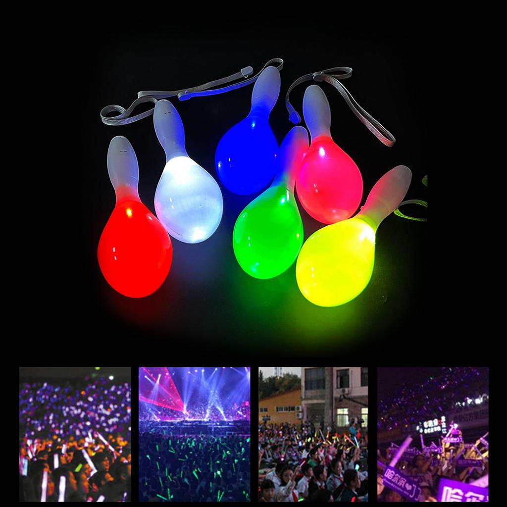 10Pcs Glowing Sand Hammer Toy Flashing Light Lamp KTV Bar Halloween-Carnival Atmosphere Props Hand Shakers LED Maracas