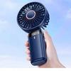 Portable Handheld Mini Fan Foldable Neck Hanging Fans 5 Speed USB Rechargeable Fan with Phone Stand and Display Screen 1500mAh