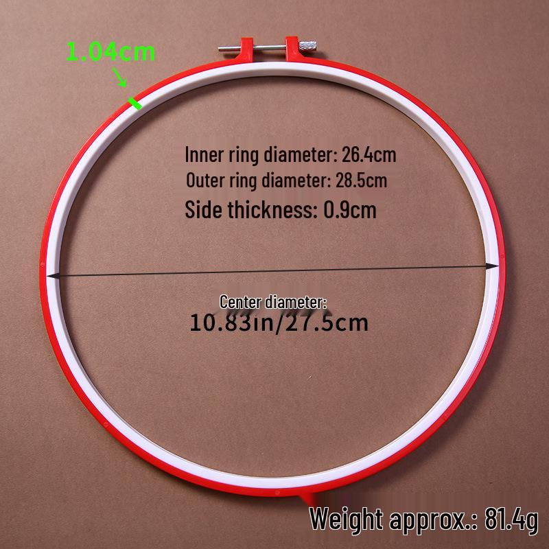 Adjustable Colorful Plastic Embroidery Hoop - Imitation Bamboo Style for DIY Cross-Stitch Projects