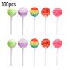 Mini Lollipop Dollhouse Accessories Colorful Resin Miniature Lollipop Decoration Realistic Candy Model for Crafts Fairy Garden Micro Landscape