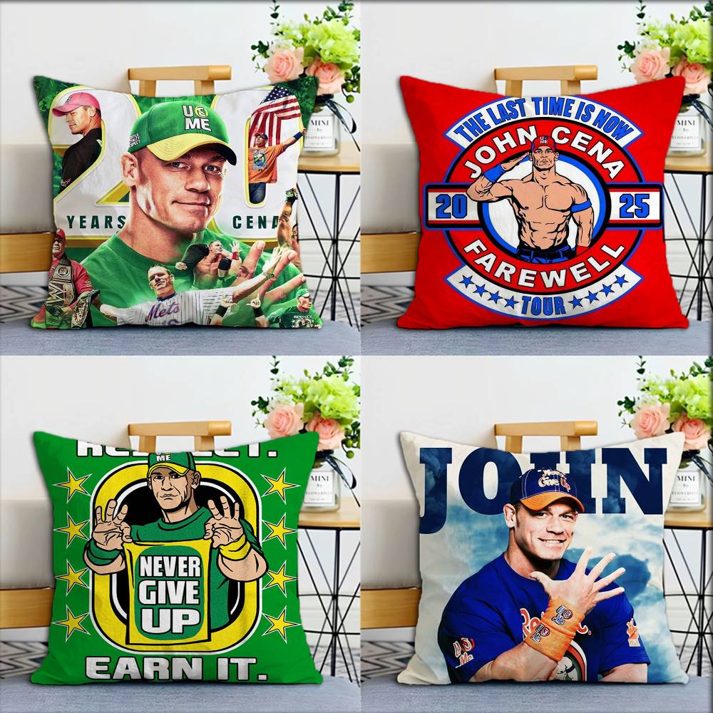 Exquisite Ornaments Unisex Hot Wrestler J-John C-Cena World Various Sizes Square Pillow Case For Car Home Bedchamber Decor