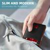 Minimalist Men's RFID Blocking Multi-functional Ultra-thin 12-card Wallet, Front Pocket Bi-fold Solid Color Portable Card Holder