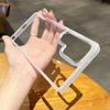 Husă acrilică transparentă HD pentru Samsung Galaxy S25 S24 Ultra Plus Inel metalic pentru cameră Bara de protecție din silicon Armura Husă rigidă rezistentă la șocuri