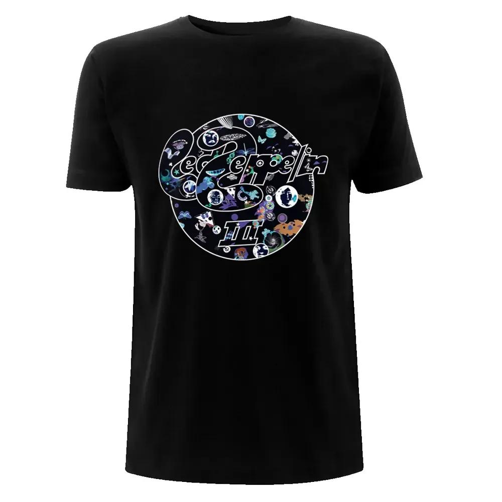 Rock Band Led Zeppelin Tshirt Unisex and Women Summer Gothic Y2K Clothing Fashion Casual Round Neck Short Sleeved Top Streetwear