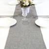 Jute Burlap Linen Party Banquet Wedding Table Runner Table Cover Tablecloth Home Decoration