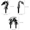 Acrylic Dragon Garden Stakes Set of 3, Decorative Yard Ornaments for Patio, Yard, Walkway, and Garden Decor, 11.41 X 6.29 X 0.19 Inch