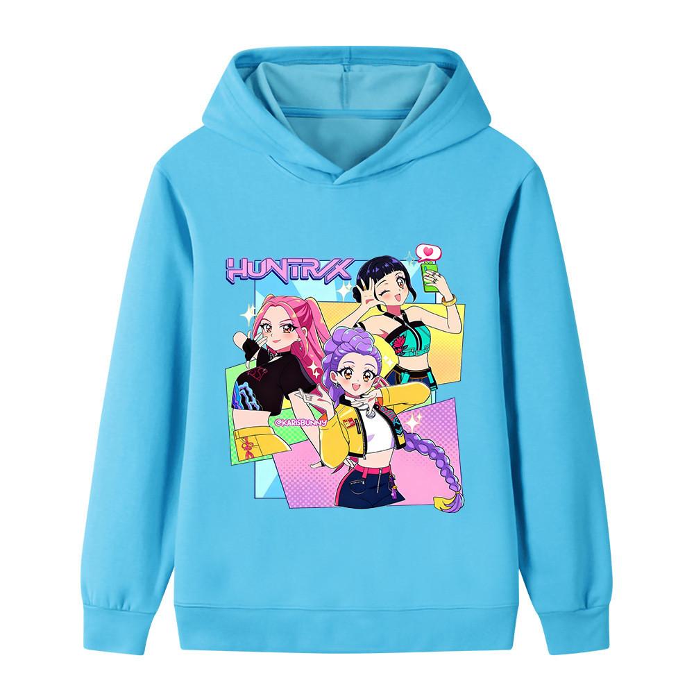 B1232 Kinder Jungen Mädchen Kpop Rumi Zoey Mira Print Langarm-Hoodie