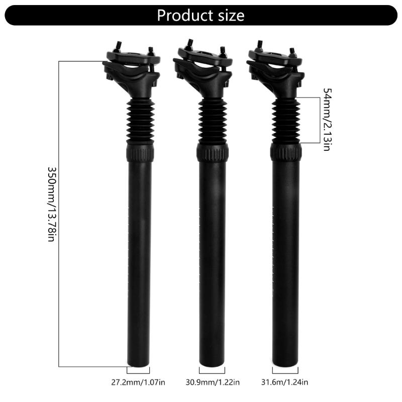 Mountain Bike Suspension Seat Post Shock Absorption Aluminum Alloy Seatpost Damping Seat Tube Cycling Accessories