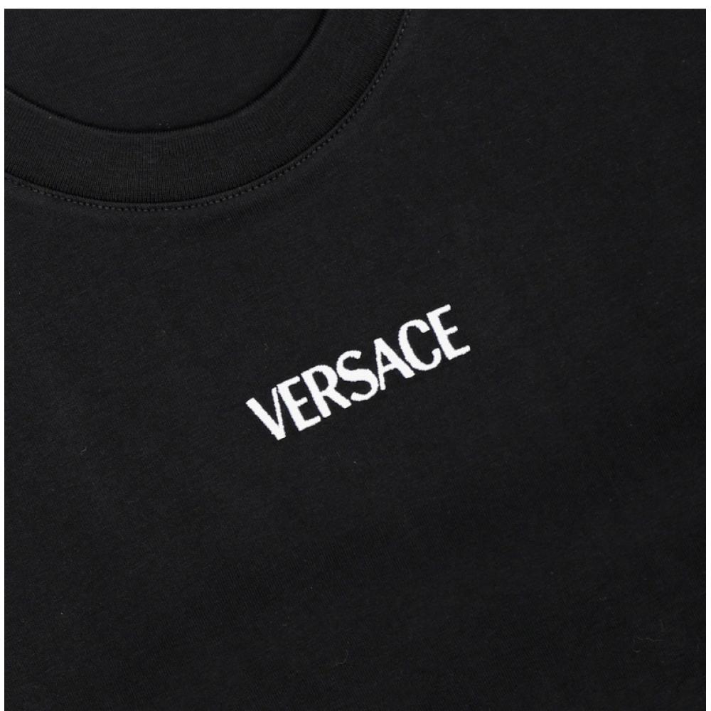 Versace Men S Logo Embroidery T ShirT 1013944 1a16455 1b000