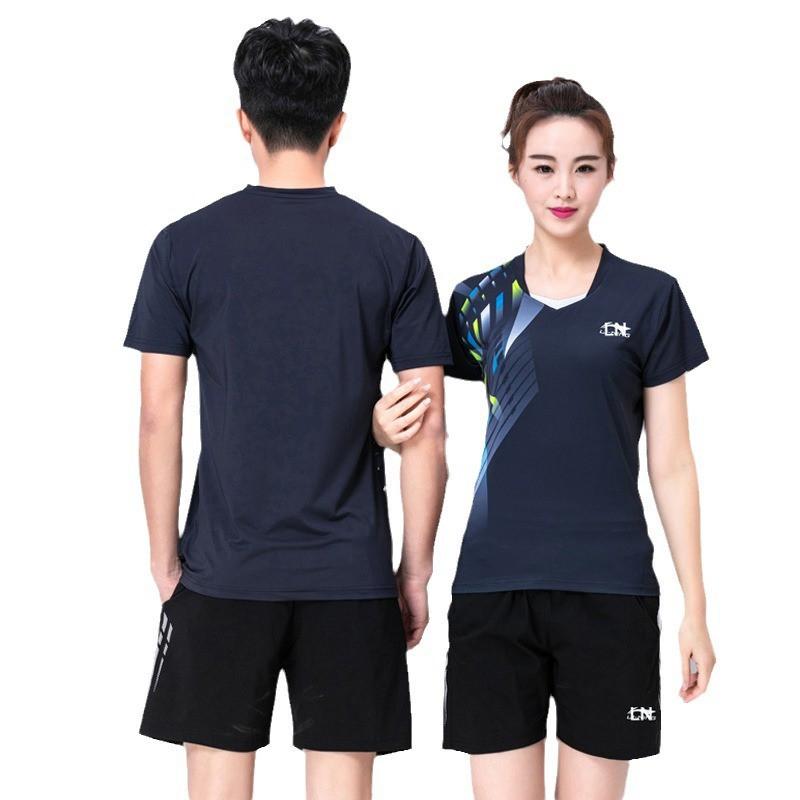 Unisex Badminton Shirt Men Women Sport Training Competition Top Quick-Dry Blend Fall Winter Wear
