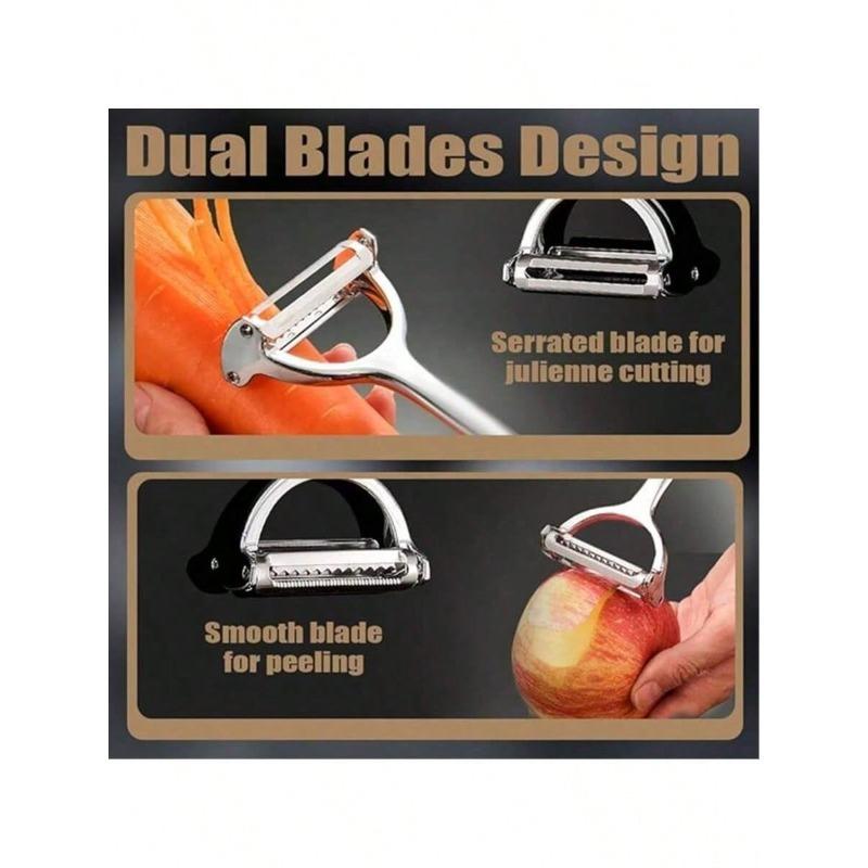 Multi-Purpose Stainless Steel Peeler - Effortlessly Peel Potatoes, Cucumbers and Carrots - Perfect for Kitchen, Restaurant and Hotel Use