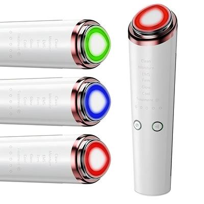 6 in 1 EMS Facial Glow Booster Beauty Massager Looking Glass Skin Microstroom Gezichtsapparaat Huidverzorgingstool voor Rimpels Wallen