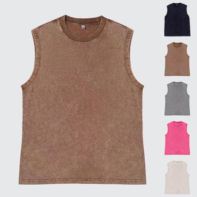 Gilet Décontracté Lâche Sans Manches Sportif Style Vieux Rétro pour Homme