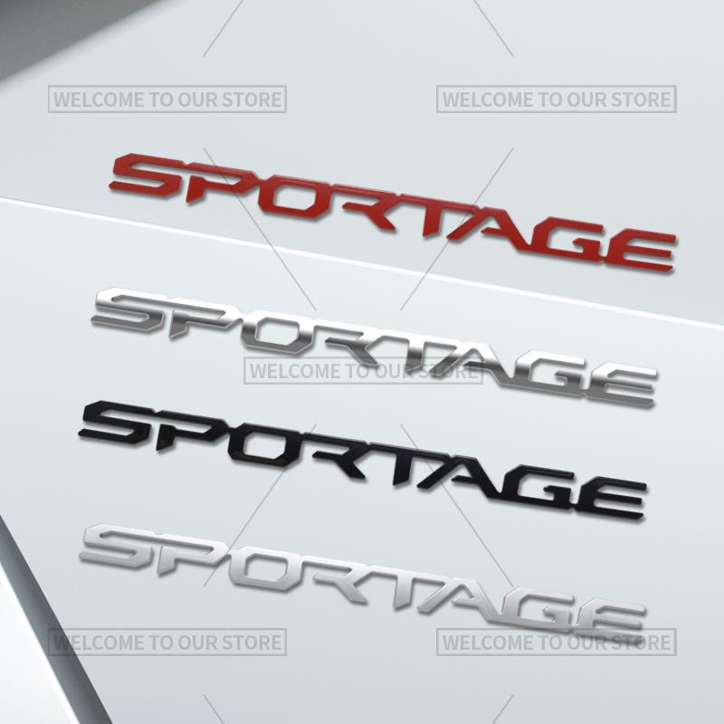 AAAGS1 3D Car Styling For Kia Seltos Sportage Carnival Letter Emblem GDI Hybrid Badge Metal Stickers Rear Trunk Decals Auto Accessories
