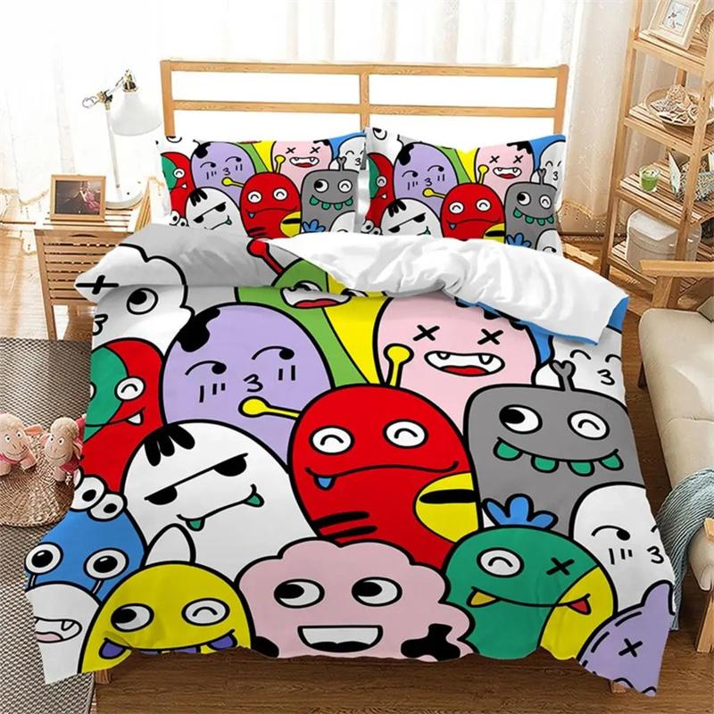3D Cartoon Pigs Cats Bedding Set Cute Animals Duvet Cover Double Queen King Twin Full Size Kids Girls Polyester Duvet Cover Set