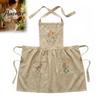 Adjustable Professional Chef Apron Kitchen with Pockets, Durable Washable Apron, Cross Fabric Cooking Back Design, Hand-Embroidered Heavy Duty Utility