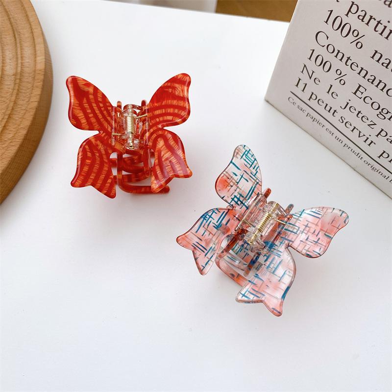 Unique Hair Butterfly Claw Clip In Bright Yellow Acetate For Hairstyles Trendy