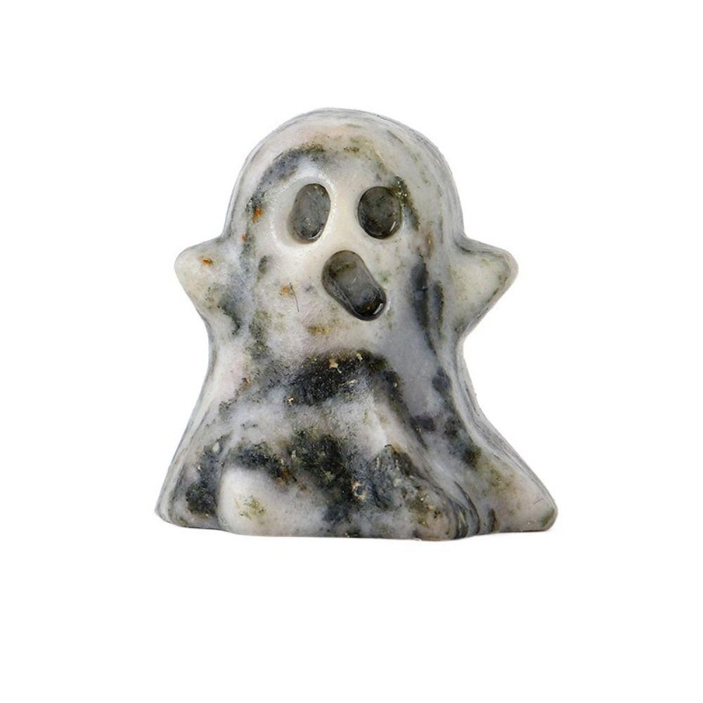Creative Crystal Ghost Figurine Ghost Shaped Natural Crystal Ghost  Desk Decoration