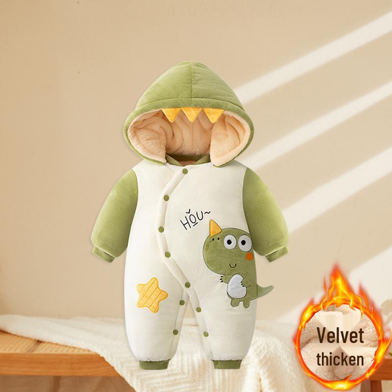 Newborn Winter Fleece Romper - Warm Harem Pajamas for Boys & Girls