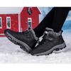 Outdoor Men's Cotton Shoes, Winter High Top Snow Shoes, Hiking Shoes, Waterproof and Plush Snow Boots