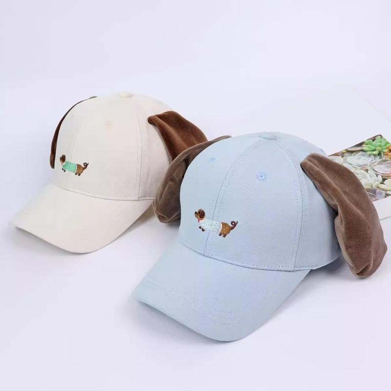 Women Baseball Hat Cartoon Lovely Cartoon Fun Dachshund Hat for Idol Concert Shows Embroidery Caps for Adults