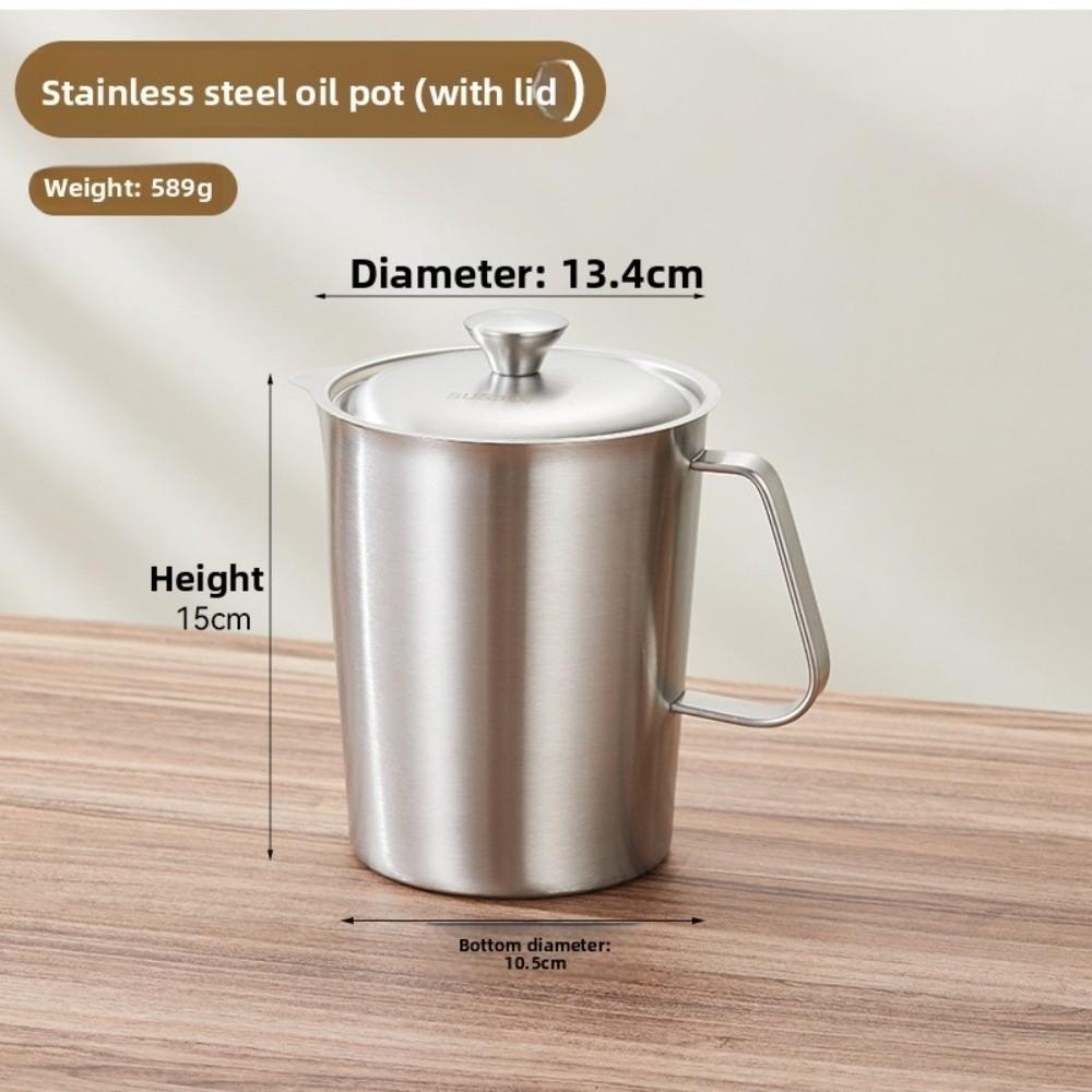 304 Stainless Steel Measuring Cups Inner Scale Design Thickened Liquid Latte Art Cup with Lid Large Capacity Laboratory Beaker
