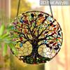 Acrylic Colorful Tree of Life Suncatcher Stained Glass Effect Window Hanging Ornament Nature Themed Gift for Home