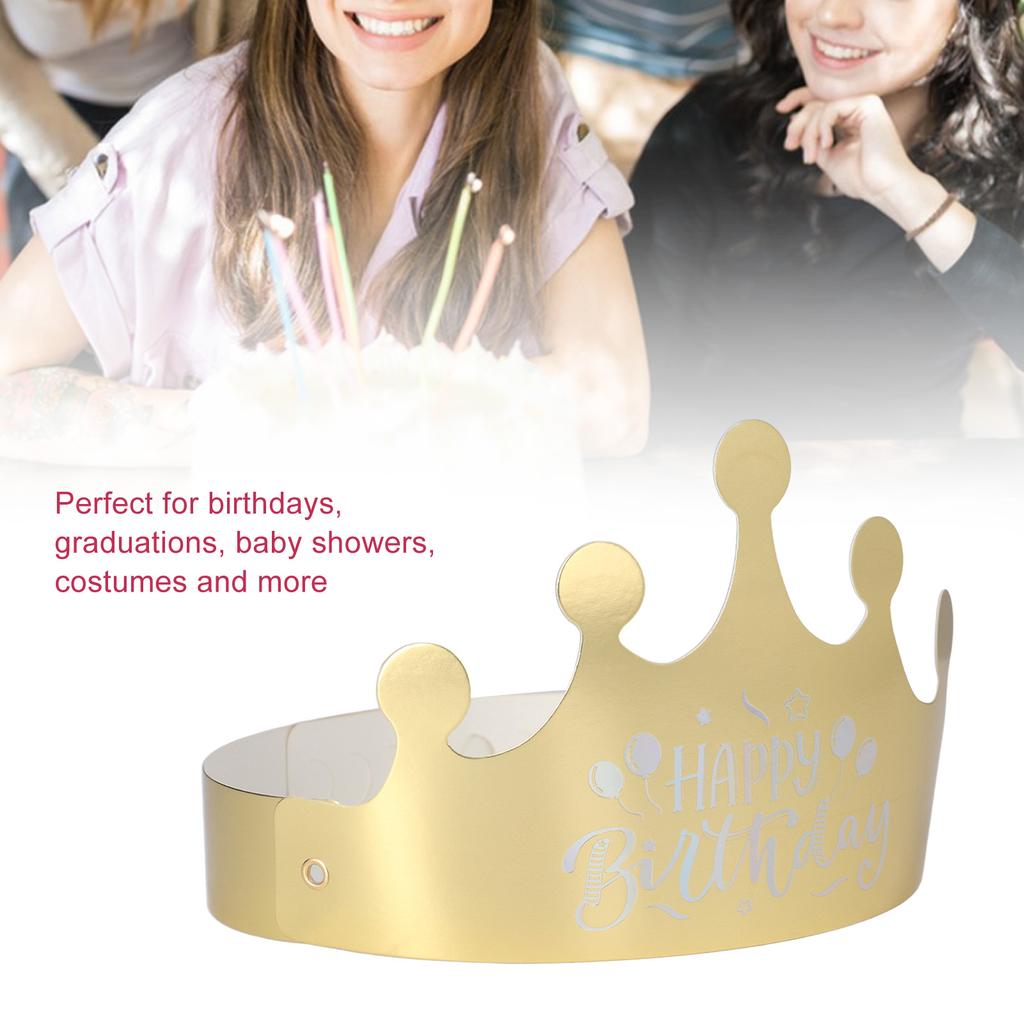 40pcs Paper Crowns Cute Shape Small Compact Attractive Decorative 22.5x11.5cm Birthday Crowns for Graduations