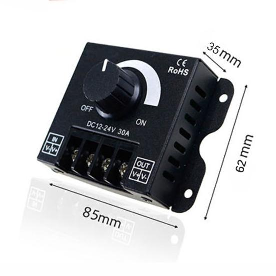 Practical DC 12-24V Stepless LED Dimmer Light Controller with Rotary Switch Knob Practical DC 12-24V Stepless LED Dimmer Light Controller with Rotary Switch Knob