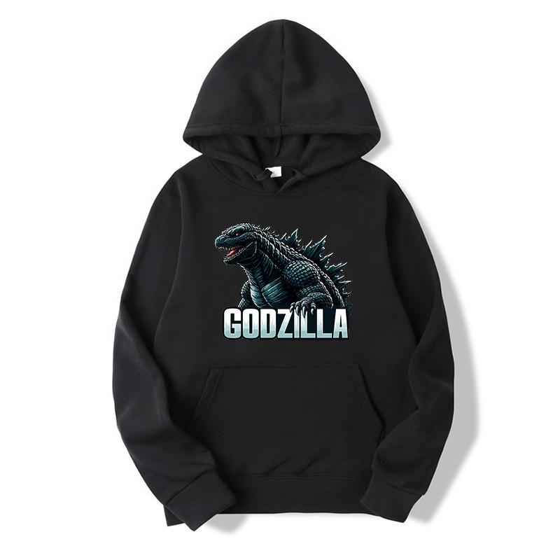 Godzilla Sweatshirt Adult Spring Autumn Hoodie with Hat Women Long Sleeve Clothes Pocket Cool Print Pullover Monster Clothes