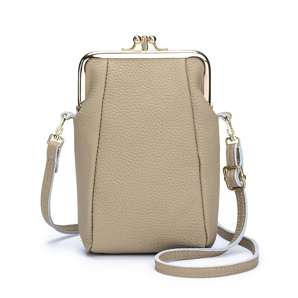 2025 neue Handytasche mit Litschi-Muster, einfache Umhängetasche mit großem Fassungsvermögen, Damen, hochwertig, Messenger-Bag, vielseitig