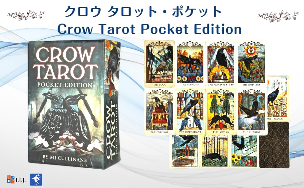 Crow Tarot Pocket Edition Tarot 78 Animal with Japanese Authentic I.I.J Cards, Cards, Tarot, Instructions,