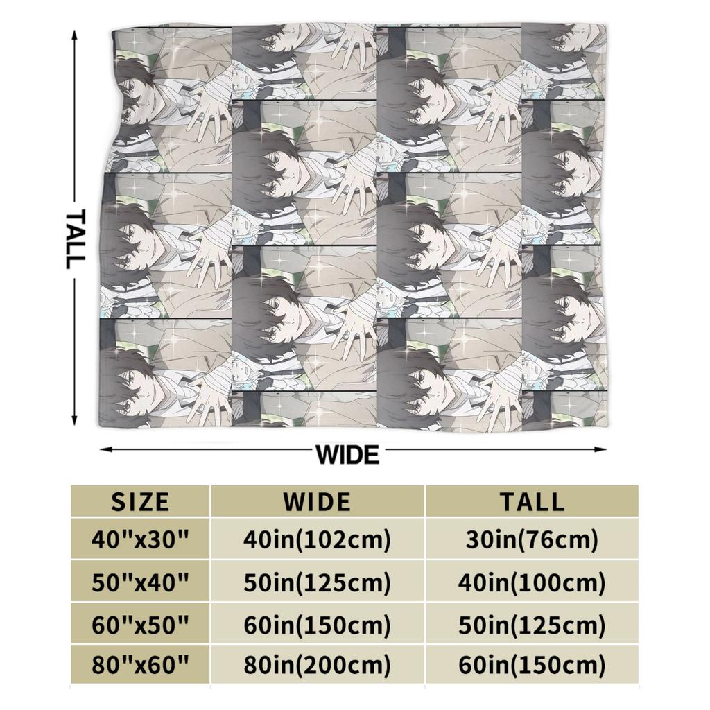 Dazai Bungo Stray Dogs Blankets Fleece Spring/Autumn Multi-function Ultra-Soft Throw Blanket for Bedding Travel Bedspreads