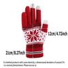 Winter Warm Knitted Gloves, Fashion Handmade Christmas Snowflake Embroidery Touchscreen Gloves for Women Men, Christmas Gifts