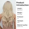 MISSQUEEN Long Wavy Blonde Wigs For Women Middle Part Synthetic Wig Natural Looking Heat Resistant Fiber Wigs