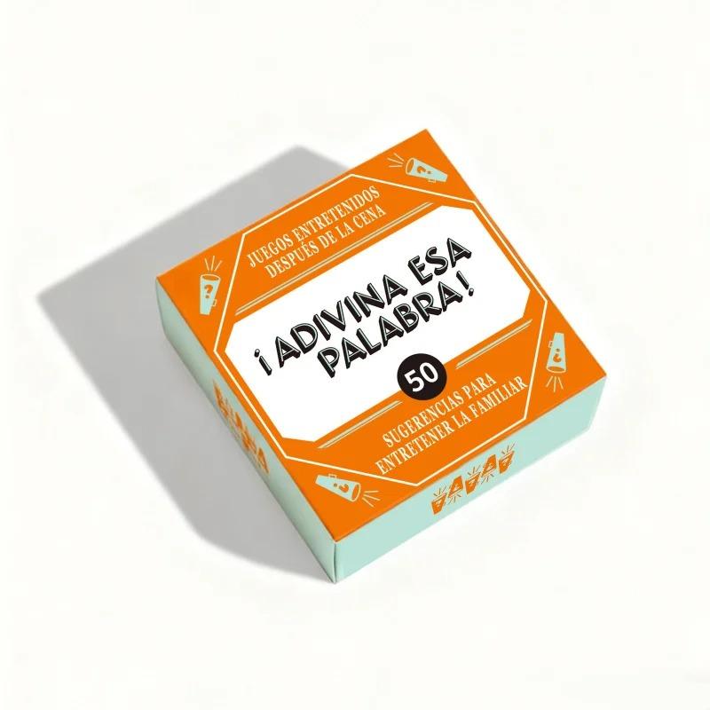 Spanish Word Guessing Board Game – 50 Vocabulary Cards Language Learning Party Game For Adults & Teens, Christmas & New Year Gif