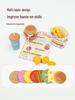Children's Wooden Play Kitchen Hamburger Set: Educational Toy for Boys and Girls