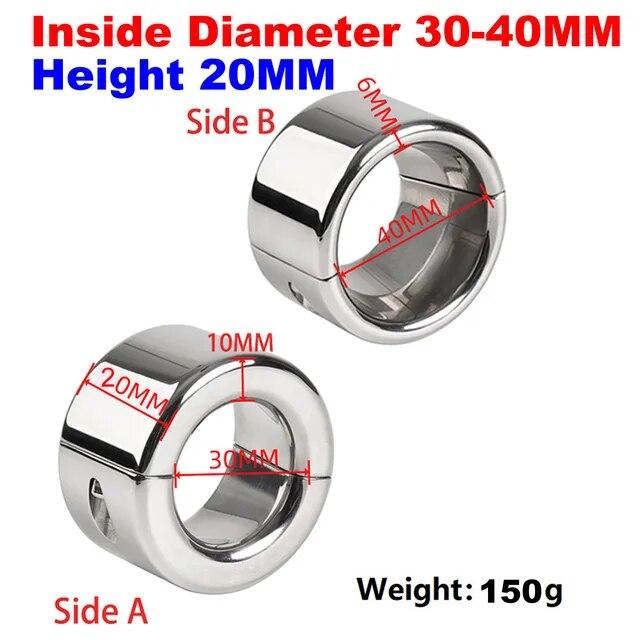 304 Stainless Steel Trumpet Scrotum Pendant Scrotal Restraint Penile Stretcher Penis Pendent Lock Ring Adult Men Sex Toys