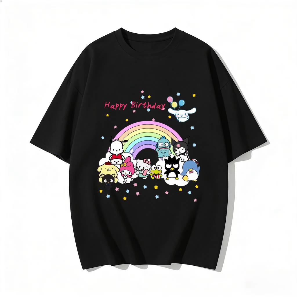 2026 HelloKitty Tee soft cotton short sleeve crew neck cute print lightweight summer top for Women daily casual wear