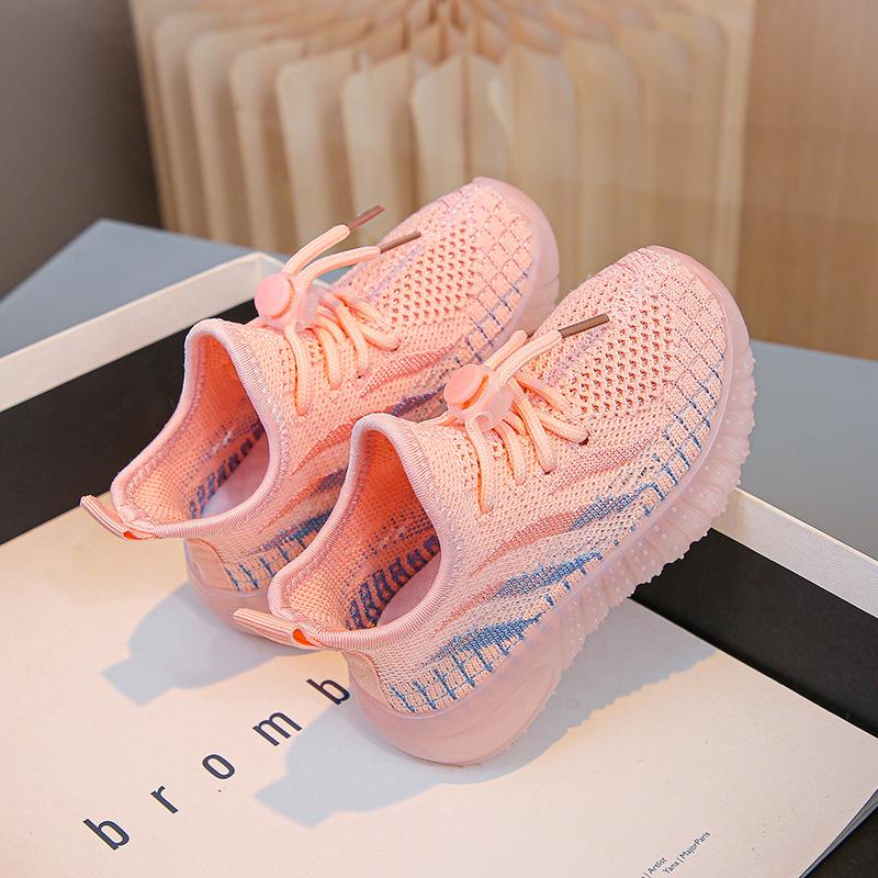 New Lightweight Breathable Children's Running Shoes - Boys & Girls, Soft Sole Woven Mesh, Spring and Autumn 2026